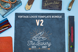 Vintage Logos Template Bundle V2