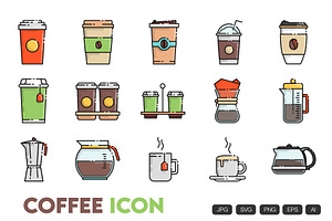 15 Coffee Icon Vector