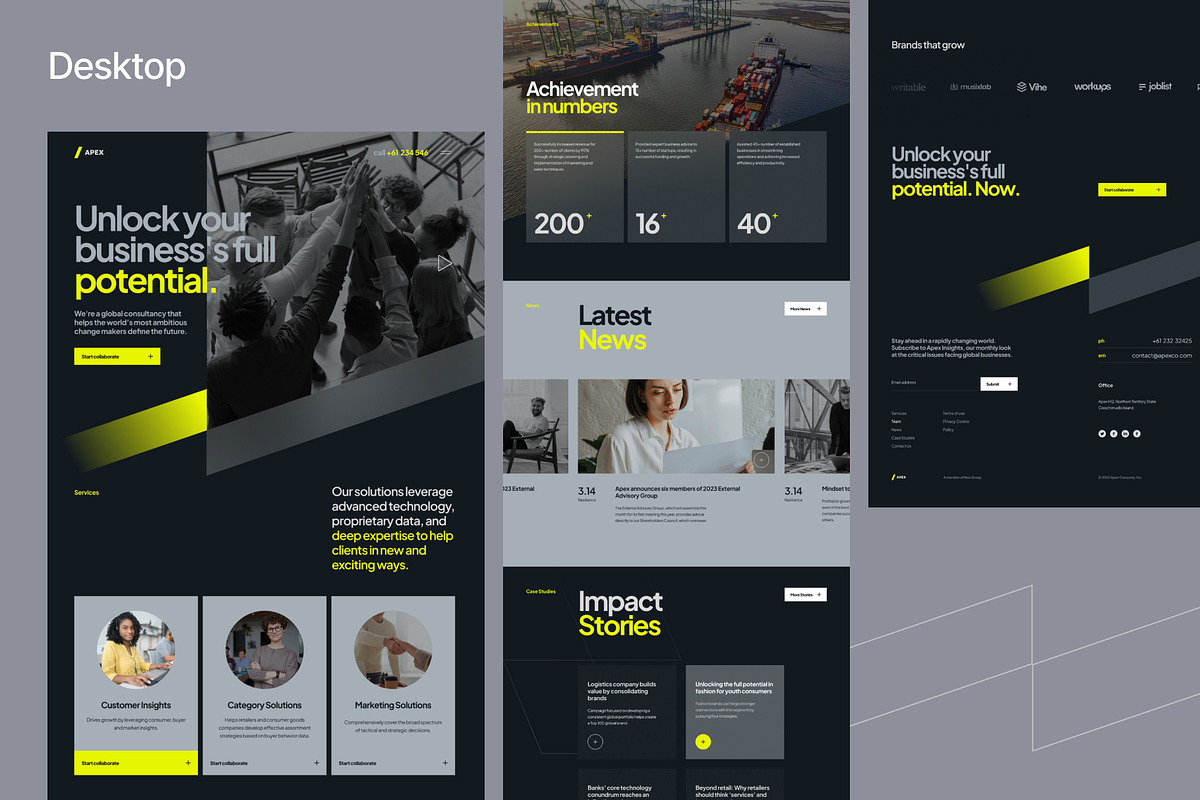 Apex-Business Figma Web Template, a Landing Page Template by neuwebz (Photo 2 of 4)