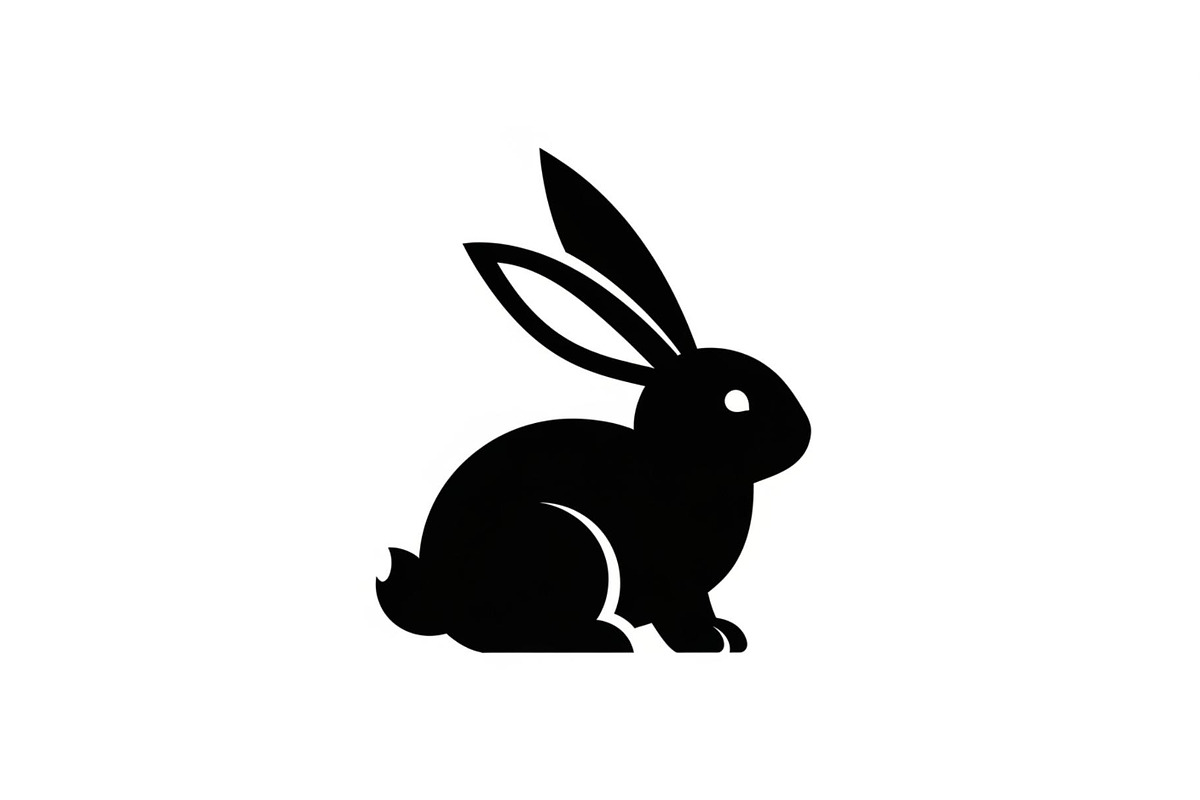 Cute Rabbit Silhouette Vector Bundle, an Illustration by yasushie (Photo 13 of 51)