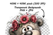 21 Teddy Bear Birthday Party Clipart, a Graphic by one-touch (Thumbnail 15 of 18)