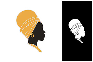 Exotic African Woman Logo, a Branding & Logo Template by Atlantis X Nurman Arbai