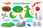 Dragon & Friends Watercolor Clipart, an Illustration by Nastya Che (Thumbnail 2 of 10)
