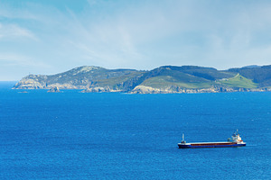 Ferryboat  and Atlantic coastline., a Nature Photo by YuriyB