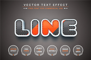 Red Editable Text Effect, Font Style