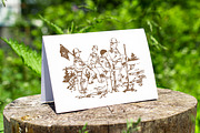 A6 Landscape Bi-fold Card Mockup, a Print Template by ItemBridge (Thumbnail 4 of 4)