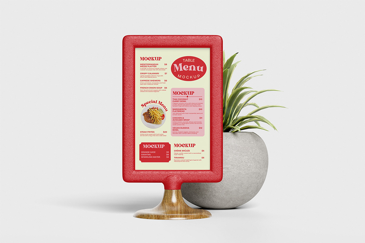 Table Menu Mockup, a Wearable Device Mockup by xavier_studio (Photo 2 of 5)