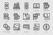 Payment and Bill Icons, an Outline Icon by Tekuni (Thumbnail 3 of 6)