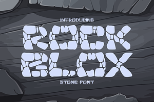 Rock Blox Stone Font, a Font by PutraCetol Studio