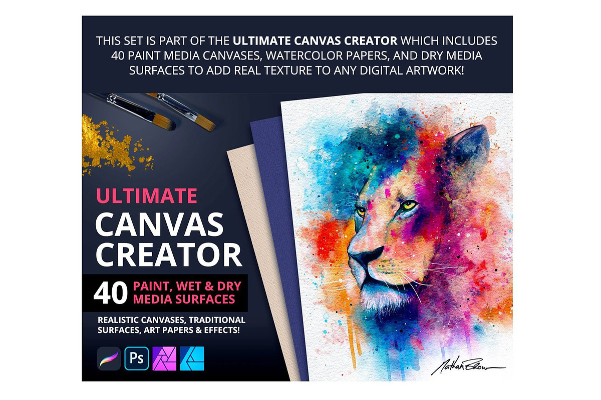 Ultimate Canvas Creator – Dry Media, a Brush Add-On by Nathan Brown (Photo 13 of 14)
