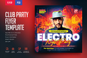 Electro Night Party Flyer, a Flyer Template by Verazo (Thumbnail 1 of 2)