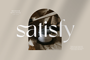 satisfy modern stylistic sans serif, a Sans Serif Font by Sensatype (Thumbnail 1 of 18)