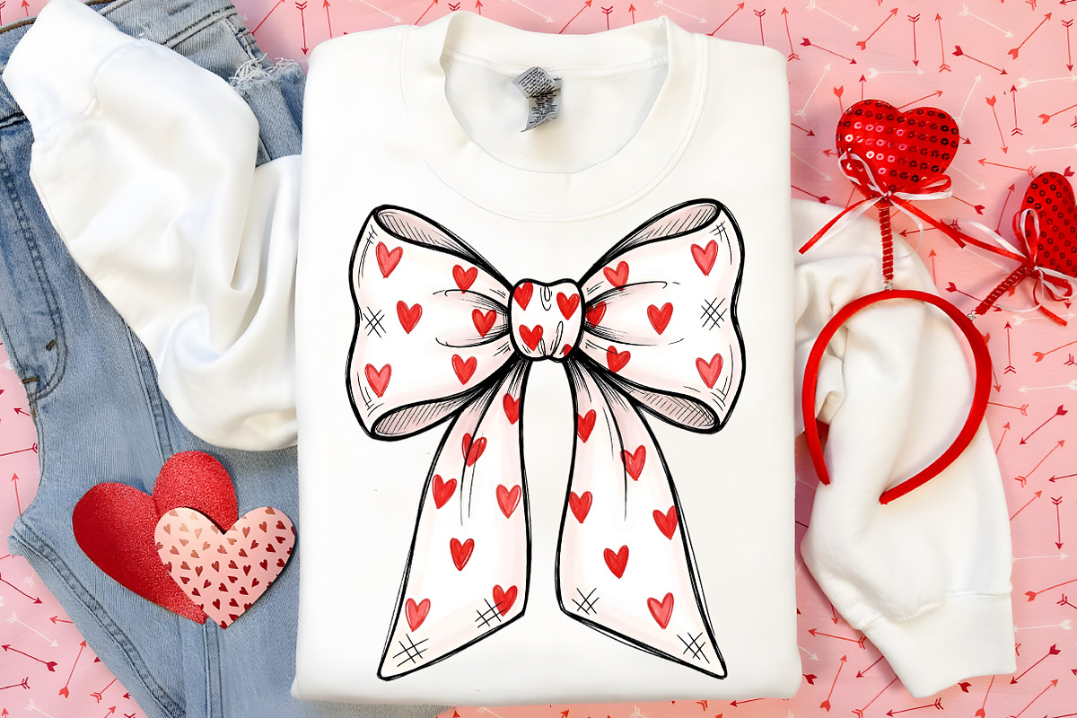 Valentine's Day Coquette Bow PNG, an Illustration by Canvas Craft (Photo 5 of 6)