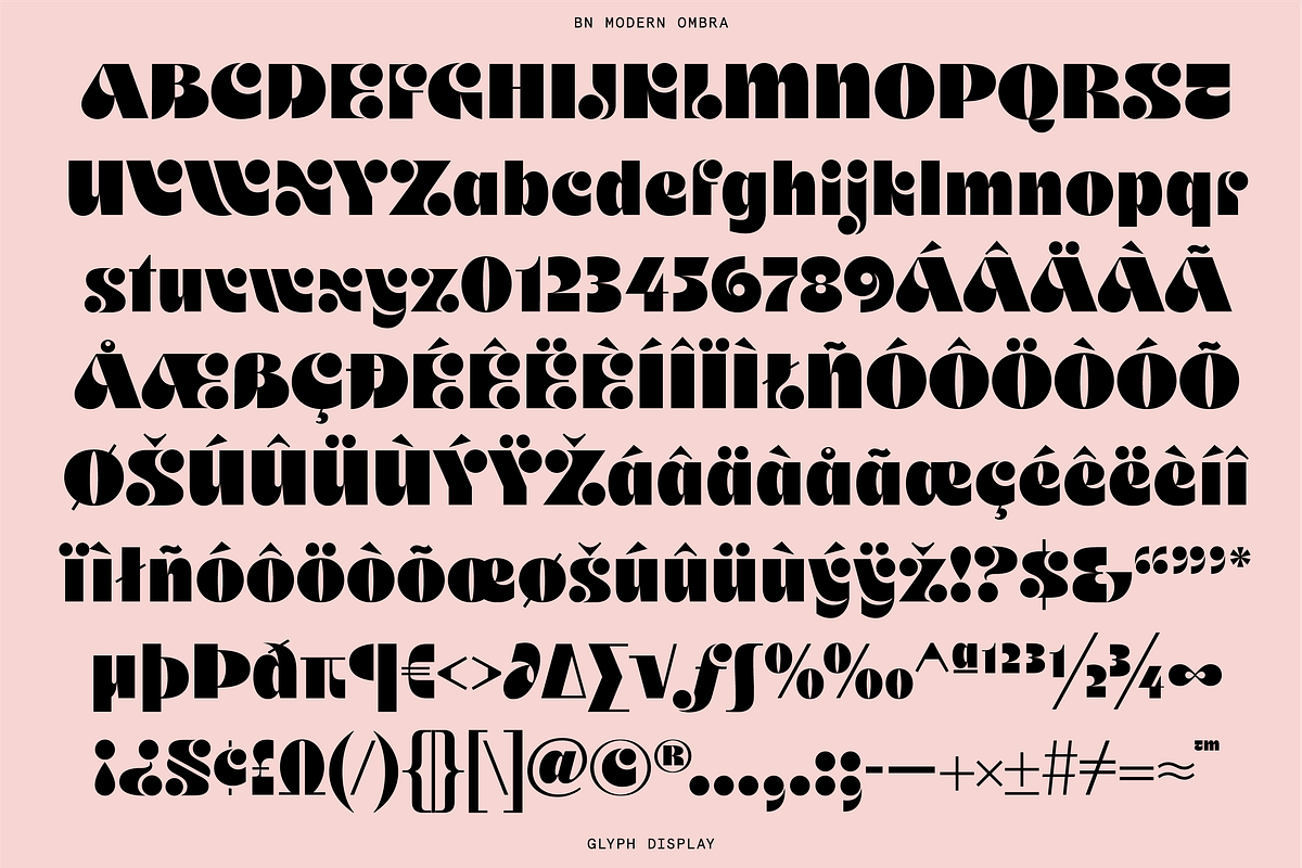 Modern Ombra - Quirky Display Font, a Sans Serif Font by Bnick (Photo 9 of 11)