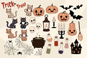 Trick or Treat – Halloween Cliparts, a Seasonal Illustration by moja doodle (Thumbnail 3 of 3)
