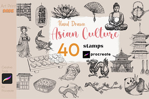 Asian Stamps Culture Traditional Art