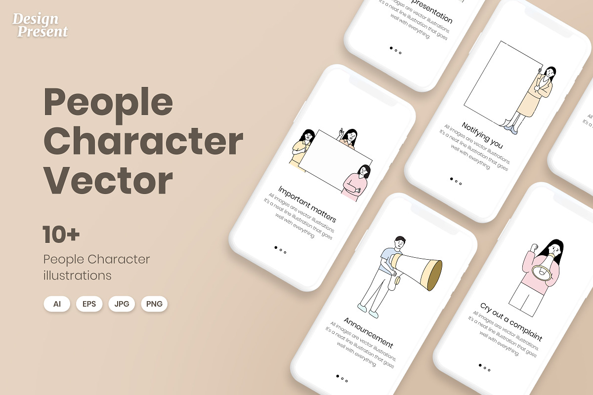 People Character Vector Bundle Set, a Person Illustration by Design Present (Photo 1 of 6)