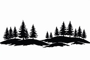 Pine Forest Silhouette Bundle, an Object Graphic by balal (Thumbnail 2 of 16)