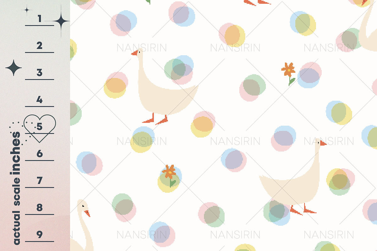 Duck and Flower Seamless Pattern Set, a Pattern Graphic by Nansirins Studio (Photo 6 of 9)