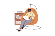 Freelance workers working online set, a Person Illustration by PaperTrident (Thumbnail 9 of 9)
