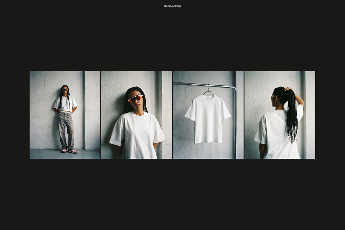Urban Editorial T-Shirt Mockup Set, a Shirt Mockup by Goodies.Buro (Photo 6 of 6)