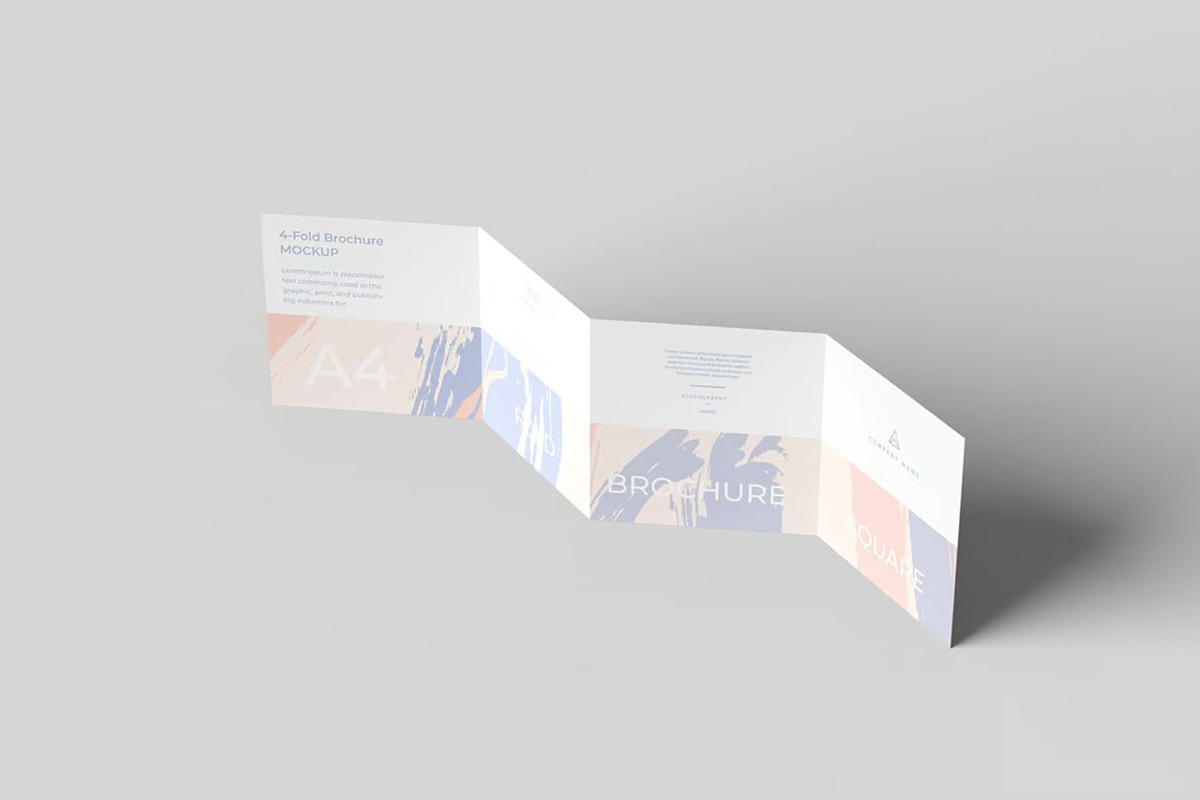 4-Square Fold Brochure Mockup, an Advertising Mockup by Se٧enStudio (Photo 4 of 4)