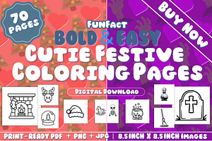 70 Cutie Festive Coloring Pages