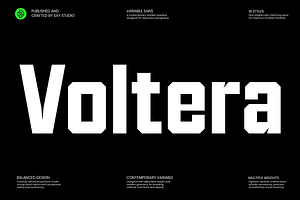 Voltera – Condensed Sans Font Family, a Sans Serif Font by Say Studio