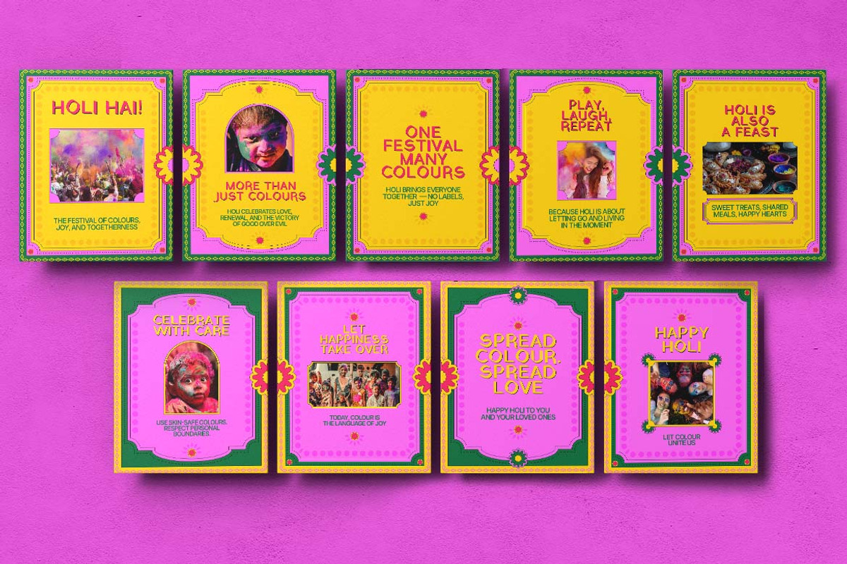 Indian Holi Celebration Instagram Ca, a Social Media Template by Attype (Photo 5 of 5)