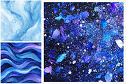 Blue Holographic Glitter Digital Pap, a Pattern Graphic by DreamCafeArt (Thumbnail 5 of 6)