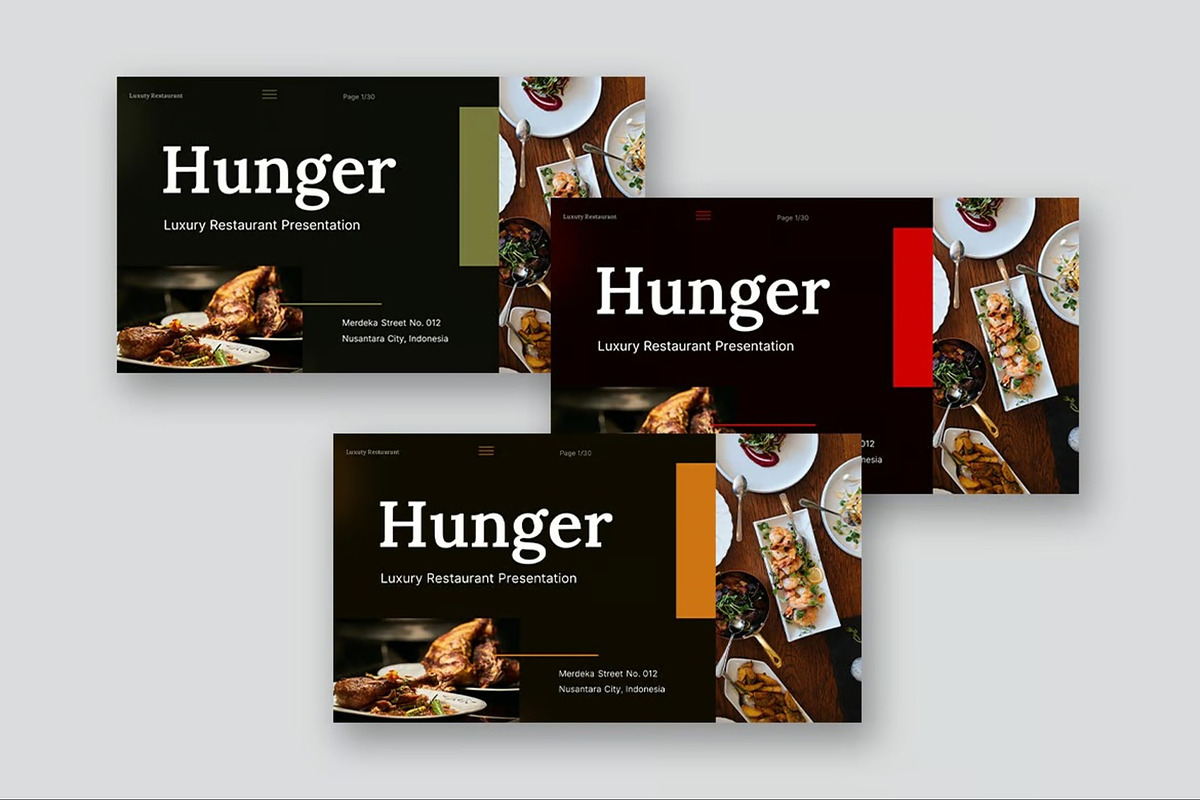 Luxury Restaurant Keynote Templates, a Presentation Template by Fit-tee (Photo 3 of 10)