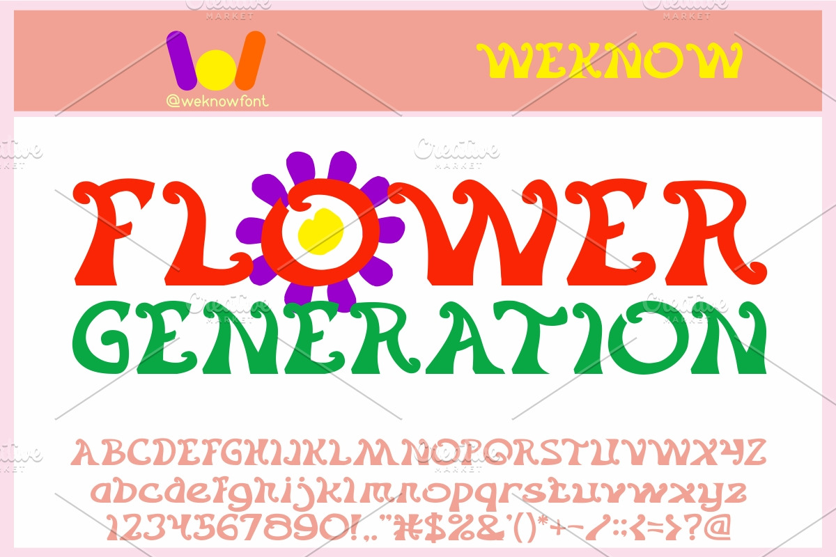 flower generation font, a Font by weknow (Photo 3 of 5)