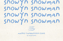 Snowyn Snowman Marker Handwritten