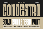 Condestro Bold Condensed Font, a Font by PutraCetol Studio (Thumbnail 1 of 5)