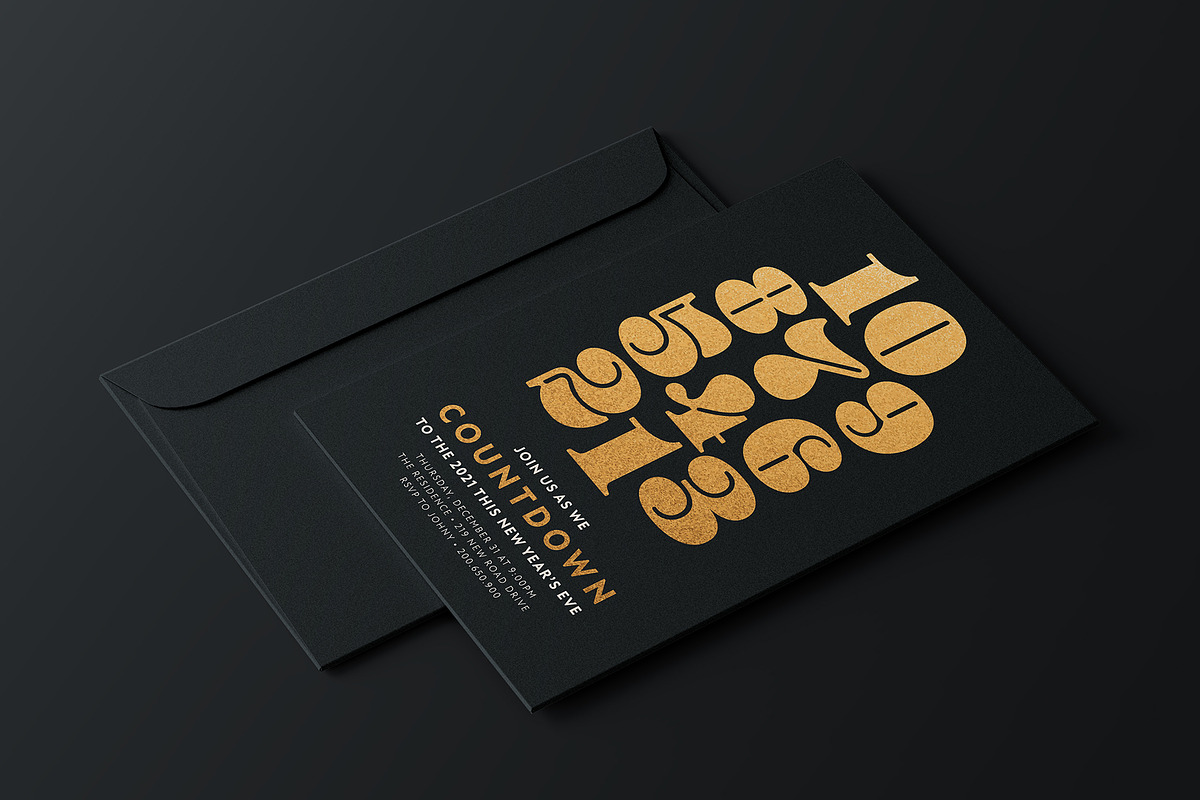 2021 New Year Gold Flyer, Invitation, a Poster Template by Bordo (Photo 2 of 2)