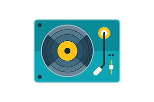 Vinyl Player Vector Icon, an Icon by Pexelpy