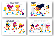 8 Relay Race Sports Illustration, a Sport Illustration by denayunebgt (Thumbnail 3 of 3)