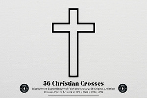 INKINGMAN 56 Christian Crosses