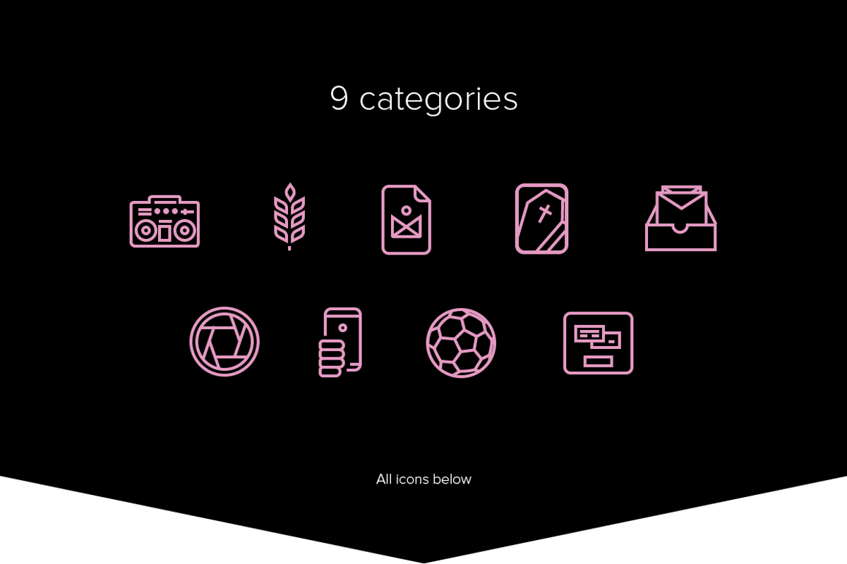 400+ Vector Icons pack, UI, Media, an Icon by Samoylov (Photo 2 of 2)