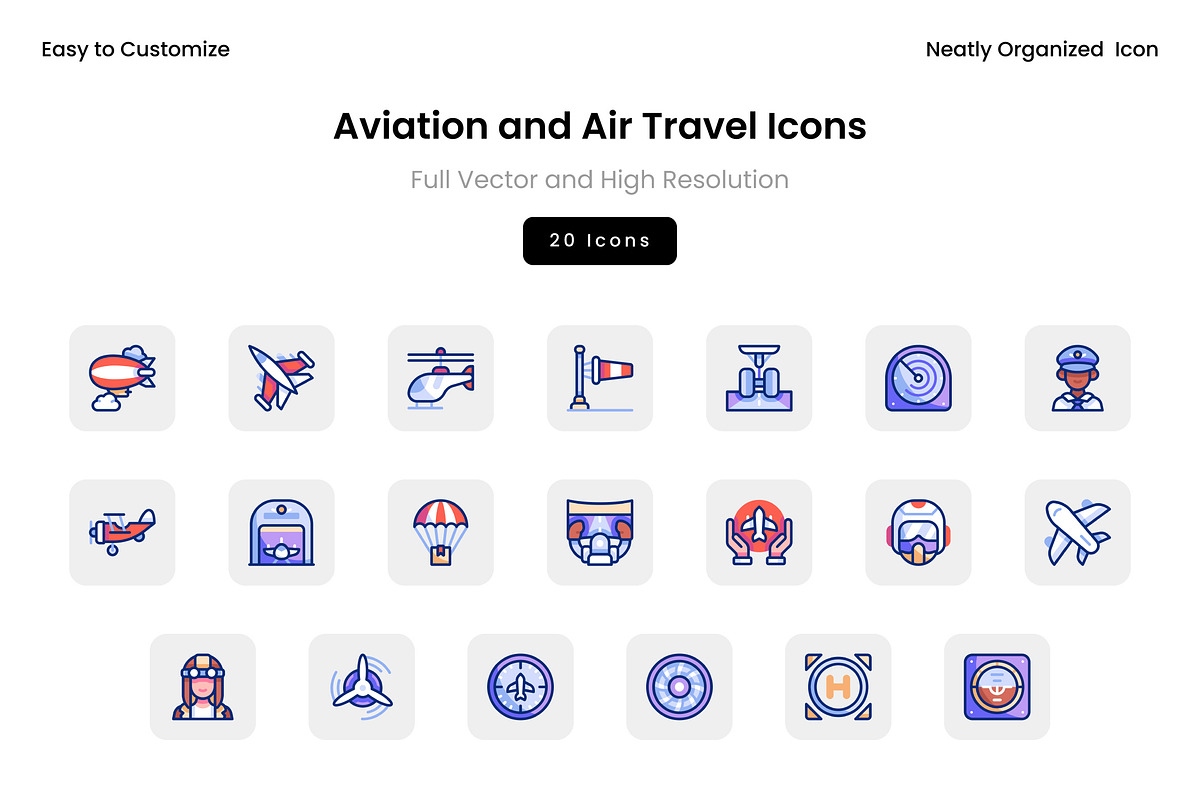Aviation and Air Travel Icons, an Icon by Wencory (Photo 2 of 2)