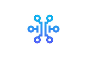letter I network link digital logo, a Branding & Logo Template by Rasagama Studio