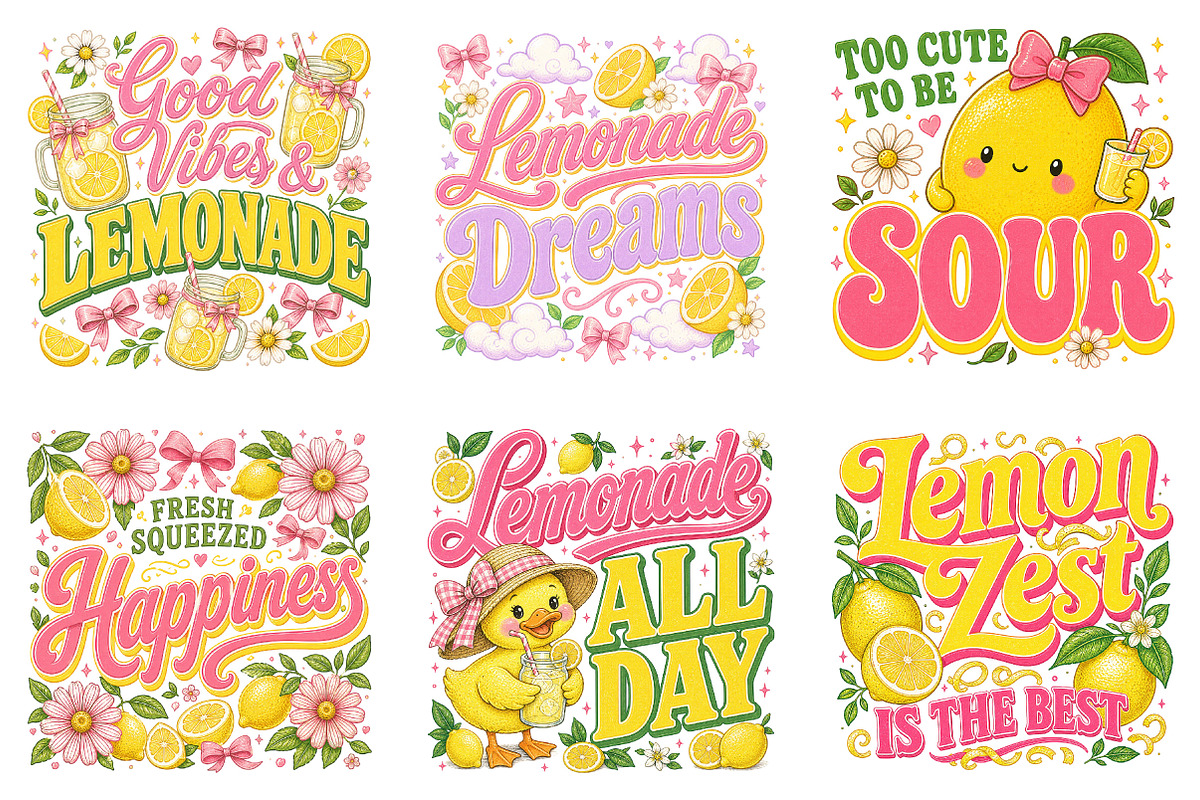 Summer Lemon Sublimation Quotes, a Seasonal Illustration by Dream Creation (Photo 5 of 12)