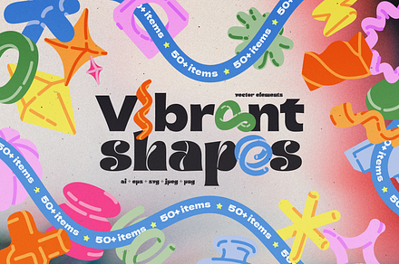 Vibrant 3d-fake shapes. Vector set, an Object Graphic by my.ordinarty