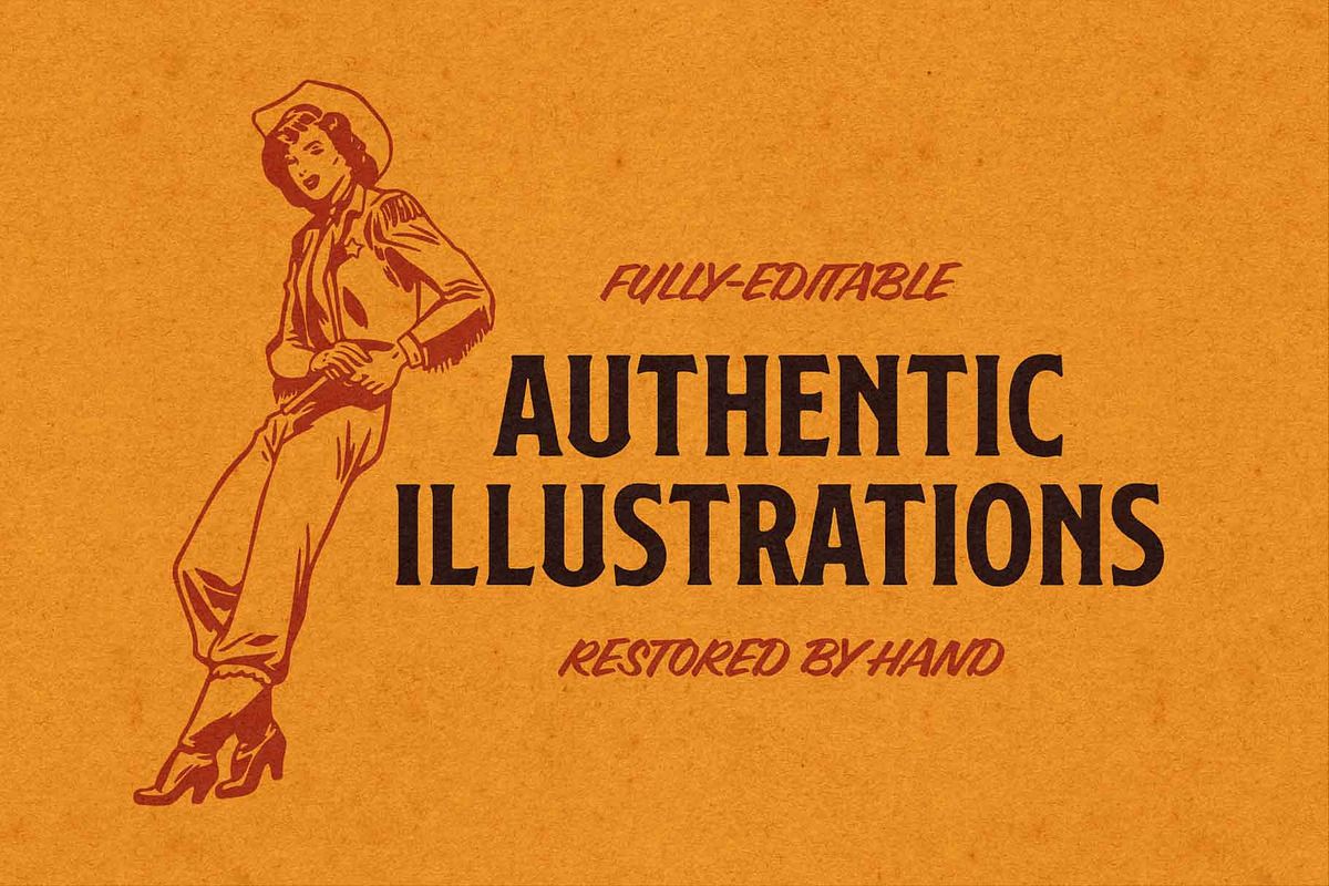 Western Illustrations Retro Bundle, a Graphic by FM Era Studio (Photo 2 of 6)
