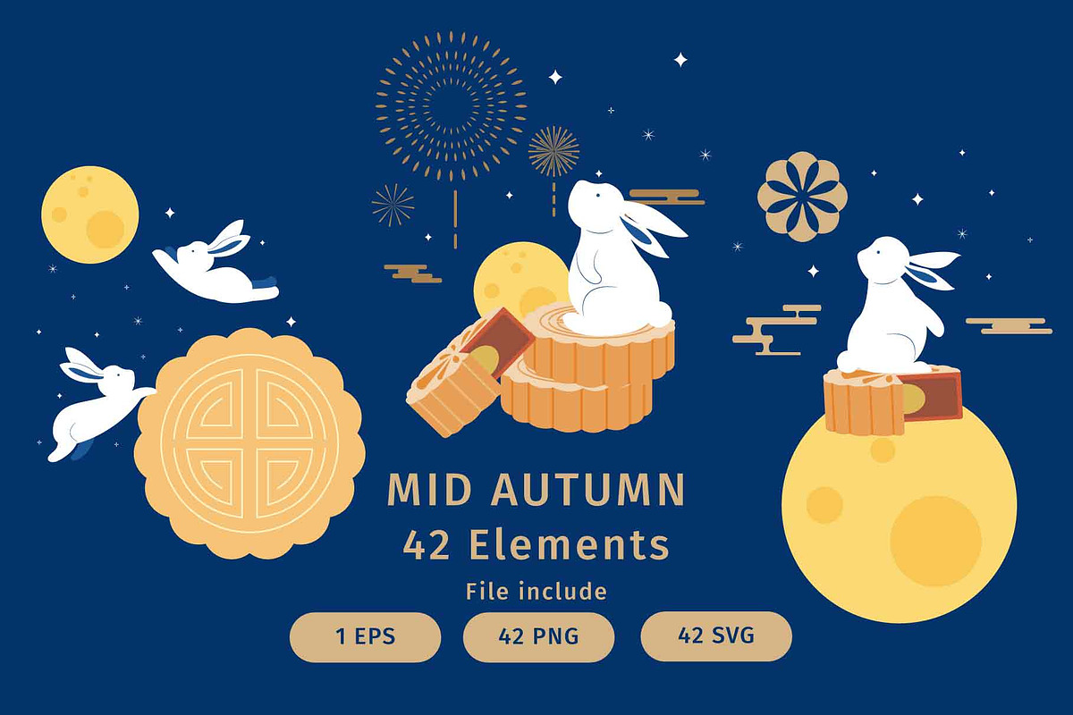 cute mid autumn for kid design, an Object Graphic by Piixypeach (Photo 1 of 7)