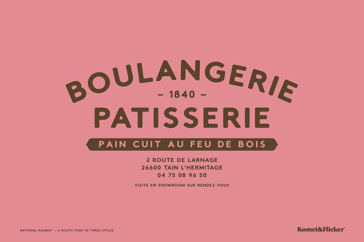 National Railway - A Rustic Font, a Sans Serif Font by Komet & Flicker (Photo 14 of 15)