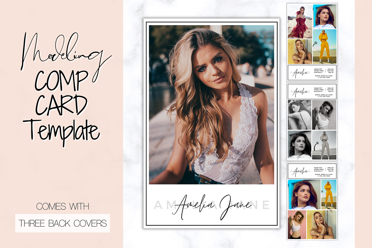 Comp Card Template for Modeling