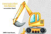 Construction vehicles watercolor set, a Transportation Illustration by SabinaWatercolorArt (Thumbnail 3 of 20)