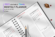2023 Monthly Planner Bundle Pack, a Stationery Template by Design Zone (Thumbnail 1 of 6)