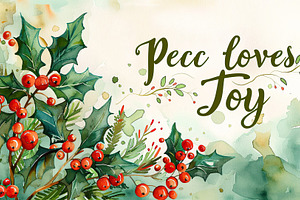 A festive watercolor illustration wi, a Photo by LOGOCREATIVE